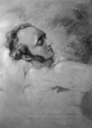 Totenbildnis Felix Mendelssohn-Bartholdy auf dem Totenbett