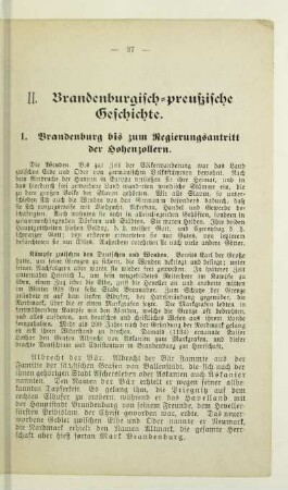 II. Brandenburgisch-preußische Geschichte