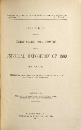 House documents. [413.] 1889/90, Vol. 41 = Congress 51, Sess. 1