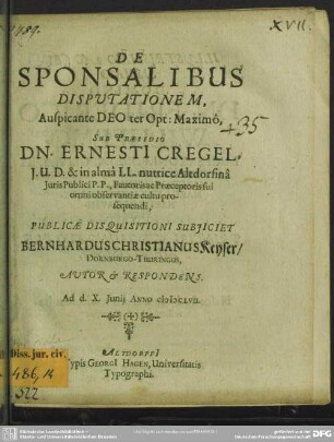 De sponsalibus