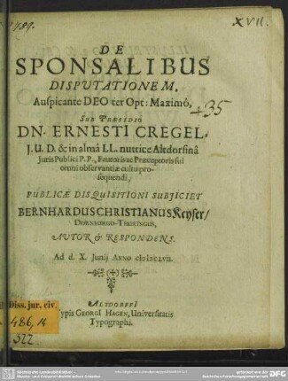 De sponsalibus
