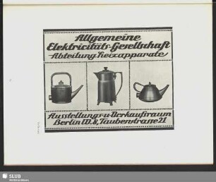AEG Abteilung Heizapparate