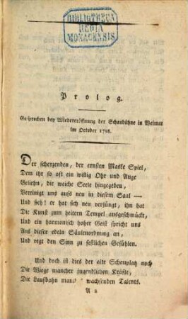 Wallenstein : ein dramatisches Gedicht. Erster Theil