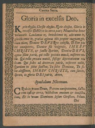 Cantica Sacra, Veteris Ecclesiae.