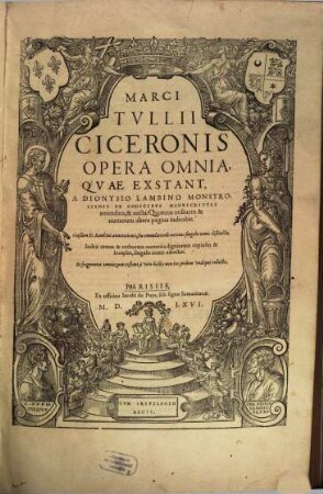 M. Tvllii Ciceronis Opera Omnia Qvae Exstant, [1]