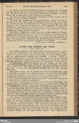 Allerlei vom Sepiaton und -Tonen