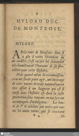 A Mylord Duc De Montrose