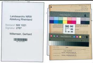 Entnazifizierung Gerhard Willemsen , geb. 26.07.1901 (Schlosser)