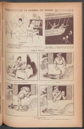 La guerra en broma - [Viñetas cómicas, cómic]