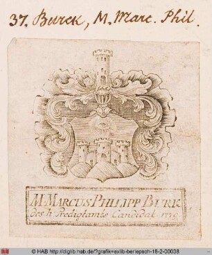 Wappen des Marcus Philipp Burck