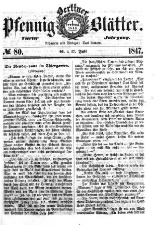 No. 80, 16. u. 17. Juli