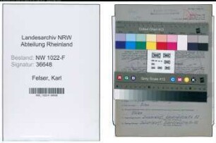 Entnazifizierung Karl Felser , geb. 09.05.1909 (Bahninspektor)