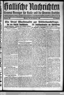 Hallische Nachrichten : General-Anzeiger für Halle und die Provinz Sachsen