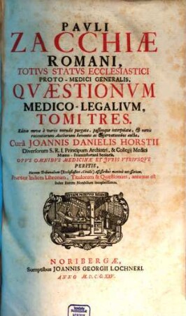 Quaestiones medico-legalium, 1