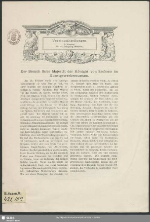 3.1888/89,4: Vereinsmitteilungen