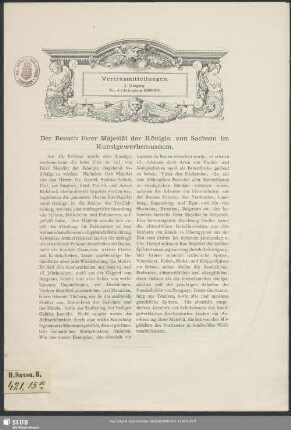 3.1888/89,4: Vereinsmitteilungen