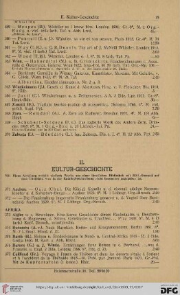 II. Kultur-Geschichte (Nr.371-1201)