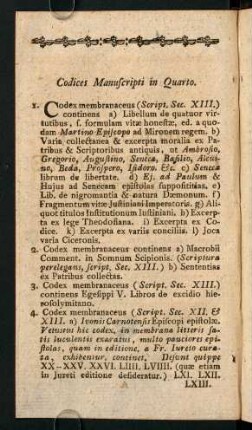 Codices Manuscripti in Quarto.