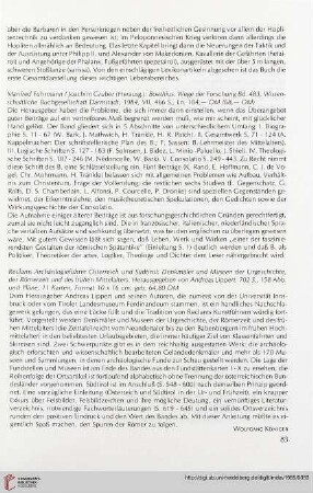 28: [Rezension von: Manfred Fuhrmann, Joachim Gruber (Hrsg.): Boethius]