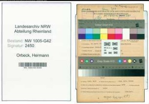Entnazifizierung Hermann Orbeck , geb. 25.04.1905 (Arbeiter)