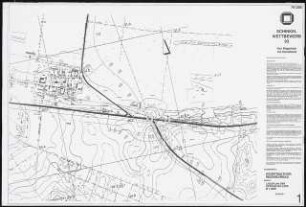 Planfreie Straßenkreuzung im Havelland Schinkelwettbewerb 1994: Lageplan der gewählten Linie 1:2000