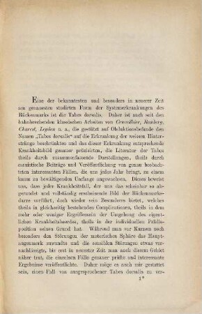 Zu den Sensibilitätsstörungen bei Tabes dorsalis