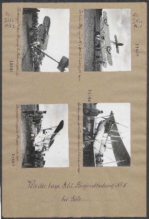 Englisches Flugzeug am 26.09.1915 zur Landung gezwungen
