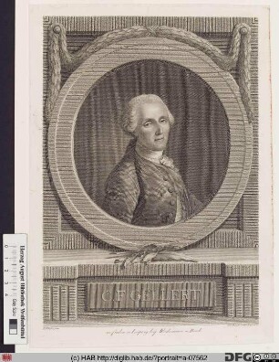 Bildnis Christian Fürchtegott Gellert