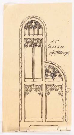 St. Barbara, Dortmund-Eving Erweiterung: Detail der Kirchenbänke 1:5