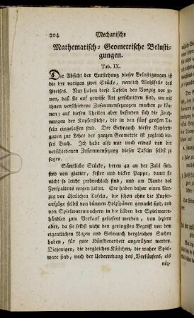 Mathematisch-Geometrische Belustigungen. Tab. IX.