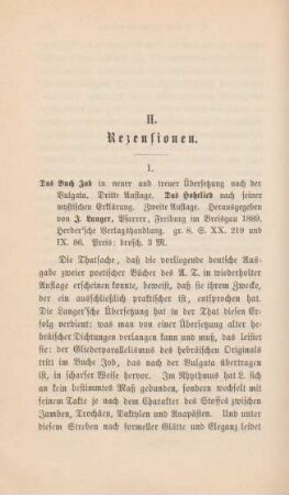 304-306 [Rezension] Langer, Jean, Das Buch Job und das Hohelied