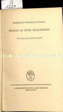 Veröffentlichung über den vermeintlichen Sinn des Soldatentodes