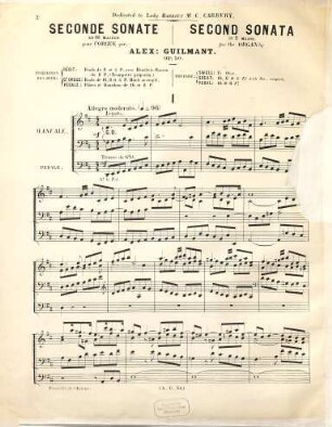 Seconde sonate pour orgue : op. 50