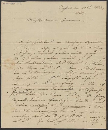 Brief an B. Schott's Söhne : 27.02.1834