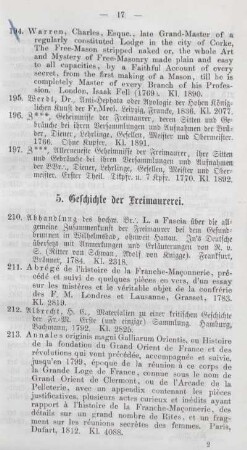 5. Geschichte der Freimaurerei.