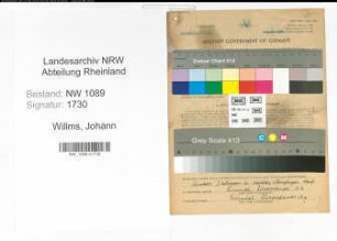 Entnazifizierung Johann Willms , geb. 15.05.1895 (Feuerwehrfuehrer)