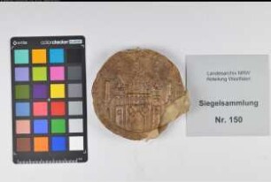 Siegler: Höxter, Stadt Überlieferungsart: Original. Stoff: Wachs Farbe: farblos Form: rund. Durchmesser: Art: Typ: Umschrift: