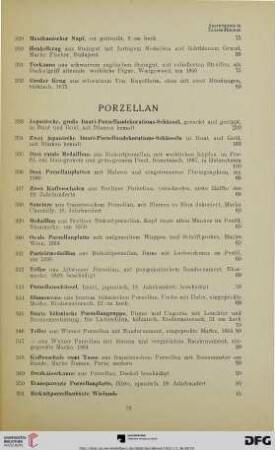 Porzellan (Nr. 333-351)
