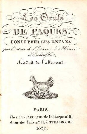 Les oeufs de pâques : conte pour les enfans