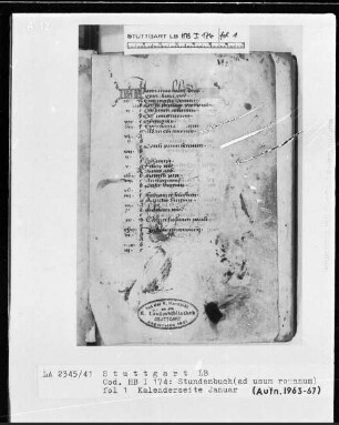 Lateinisches Stundenbuch —