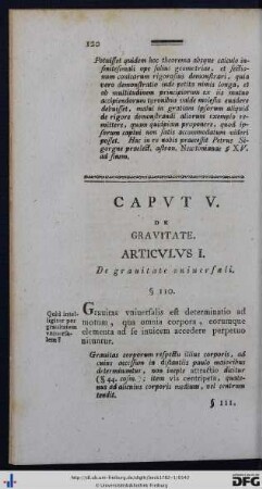 Caput V. De Gravitate.