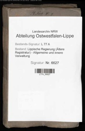 Jurisdiktion und Kriegssteuerpflicht des Gastwirts Düllmann zu Blomberg