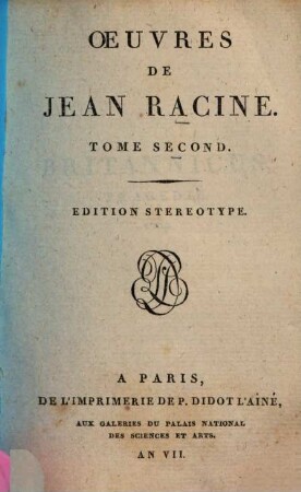 Oeuvres de Jean Racine. 2
