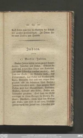 1) Vorder-Indien.