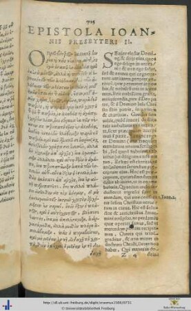 EPISTOLA IOANNIS PRESBYTERI II