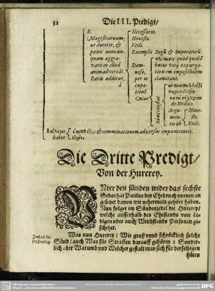 Die Dritte Predigt, Von der Hurerey : Dritte Predigt, Von der Hurerey