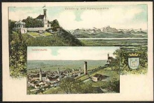Veitsburg und Alpenpanorama