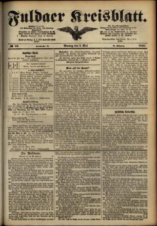 Ausgabe vom Montag, den 02. Mai 1910.