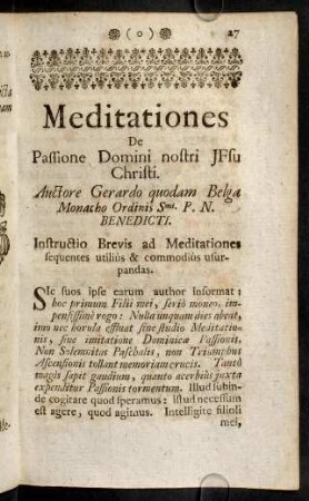 27-29, Meditationes De Passione Domini nostri Jesu ...