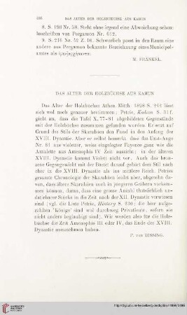 24: Das Alter der Holzbüchse aus Kahun